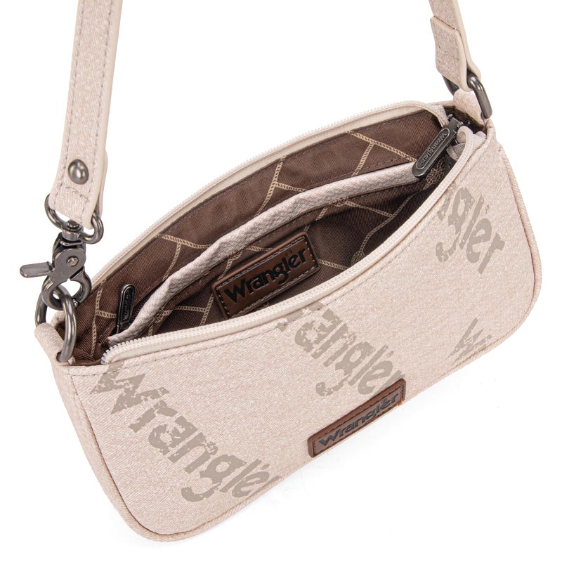 Wrangler Printing Shoulder Bags for Women Cluth Tote Handbag 90s Retro Hobo Purses Top-Handle Underarm Handbag WG113-001BG - Image 5